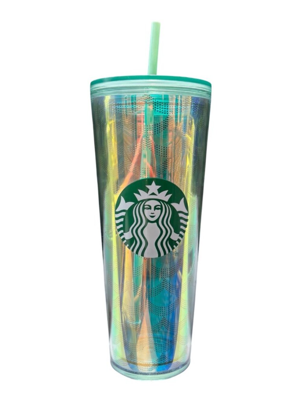 Starbucks Iridescent‎ Cold Mermaid Cup Tumbler 24oz 710mL w/ Lid & Straw